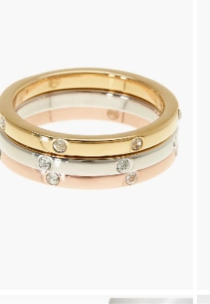 Adornia Water Resistant Swarovski Crystal Ring Size 9